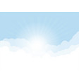 blue sky with clouds vector image