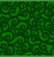 green abstract background with waves spirals vector image vector image