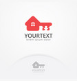 house key logo vector image
