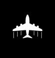 plane icon airplane flat on grey background vector image