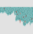 contamination in a huge crowd people vector image vector image