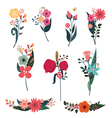 elegant bouquets set vector image vector image