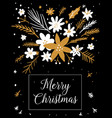 happy new year greeting card with hand drawn vector image