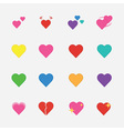 set of heart icon vector image