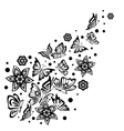 various butterflies on white background vector image