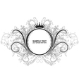 vintage label with floral vector image vector image