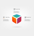 3d blocks infographics step by step element vector image vector image