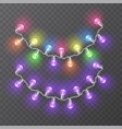 christmas decorations lights vector image