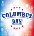 columbus day usa banner on celebration background vector image