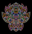 lotus flower pattern design - deco template vector image