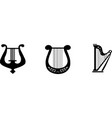 harp icon music instrument symbol sound musical vector image vector image