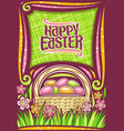 poster for easter holiday vector image vector image