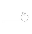 apple one line art fruit lineart black line vector image vector image