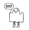 cute hand drawn funny ghost vector image