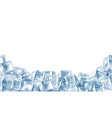 ice cubes frame 3d realistic transparent iced vector image vector image