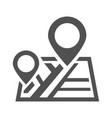 monochrome destination icon flat vector image vector image