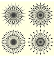 set of arrow sunbursts vector image vector image