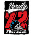 american football vintage print for boy vector image