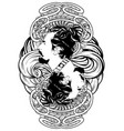 hand drawn men with dreadlocks vector image