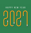 happy new year 2021 greeting card with text vector image vector image
