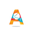 letter a tennis logo design vector image vector image