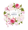 romantic garden wreath vector image vector image