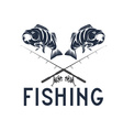 vintage fishing design template vector image vector image