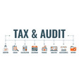 auditing tax accounting banner vector image vector image