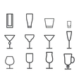 beverage thin line symbol icon cocktails vector image vector image