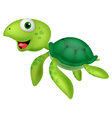 Cartoon of Turtle with beautiful underwater Vector Image