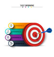 infographic template with target and dart vector image