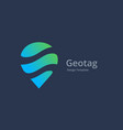geotag or location pin logo icon design vector image