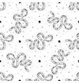 seamless pattern mystical snake with moon vector image vector image