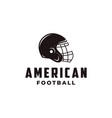 american football sport logo with football helmet vector image vector image