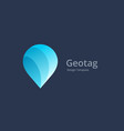 geotag or location pin logo icon design vector image