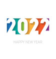 happy new year 2022 background brochure vector image