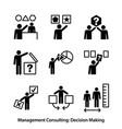 management consulting - decision making vector image