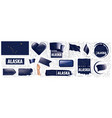 set flags american state vector image