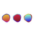 set of liquid colorful abstract rounded shapes vector image vector image