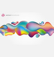 abstract 3d fluid splash plastic shape colorful vector image vector image