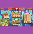 cartoon game menu screen puzzle background vector image vector image