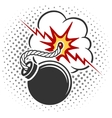 pop art style bomb vector image vector image