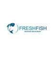 abstract fish icon vector image