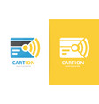 credit card and wifi logo combination gift vector image
