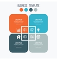 infographics template four options with square vector image