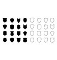 shield police police badge and crest outline vector image