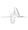 sketch naked woman lying one line drawing vector image vector image