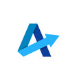 arrow letter a logo icon design vector image