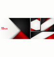 set template red and black triangle on white vector image vector image