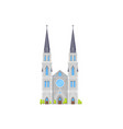 cathedral medieval church temple chapel building vector image vector image